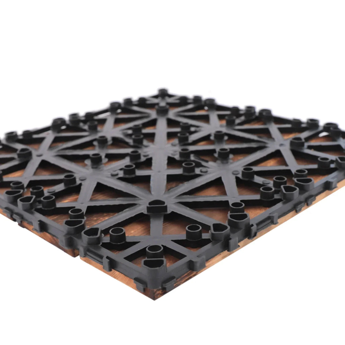 Interlocking Wood Flooring Tiles – 36-Pack 30x30cm DIY Floor Renovation System for Indoor/Outdoor Areas, Easy Click-Lock, Durable, Stylish Deck or Patio Upgrade