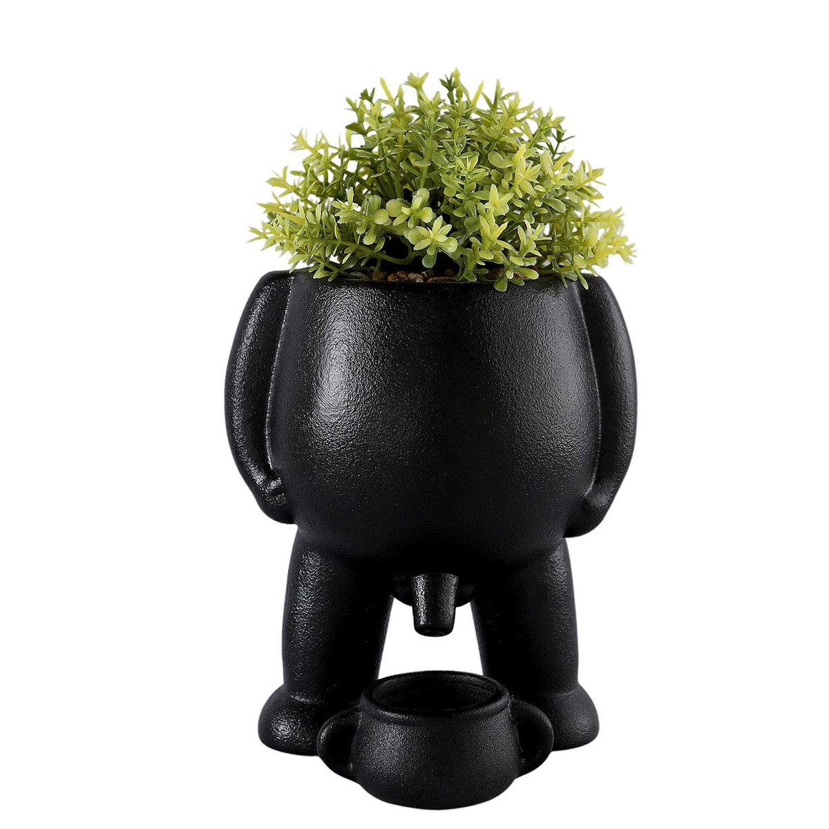 Funny Peeing Retro Resin Flower Pot – Creative Planter with Drainage Holes, Figurine Design for Succulents, Flowers, and Unique Home Décor