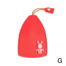 Cute Cartoon Pull-out Key Case, Portable Leather Car Key Holder, Quick Pull Design Anti-Scratch Key Pouch, Kawaii Key Bag for Women Gift