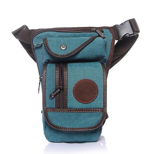 Outdoor Canvas Drop Leg Bag - Multi-Purpose Motorcycle Outdoor Travel, Hip Bag, Hiking, Climbing, Thigh Bag