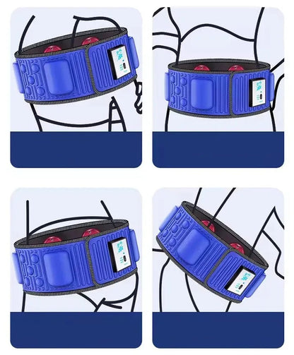Wireless Electric Smart Massage Belt – Fat Burning Vibration Waist Trainer with EMS, Weight Loss Aid for Men and Women