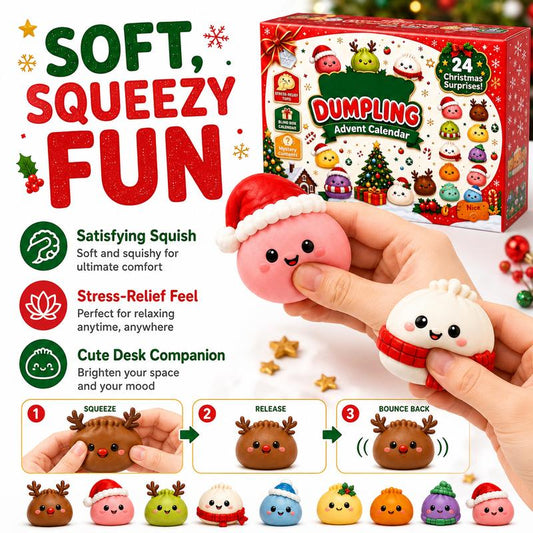 Adorable Squishy Surprise Box | Dumpling Squishy Advent 2026 Calendar -  Holiday Gift