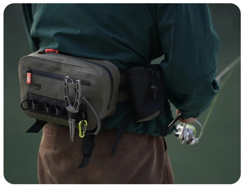 Waterproof Fishing Tackle Bag – Outdoor Waist Pack and Crossbody Design with Large Capacity for Storing Lures, Lines, and Fishing Accessories