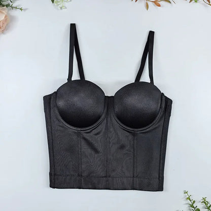Strapless Backless Bodysuit – Sexy Slimming Crossbody Vest with Chest Wrap and Fishbone Support for Beautiful Silhouette Appeal