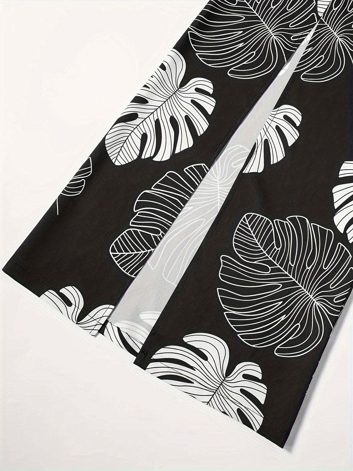 Floral Print High Waist Pants Set – Hollow Round Neck Crop Vest with Slit Pants Elegant Summer Two-Piece Outfit