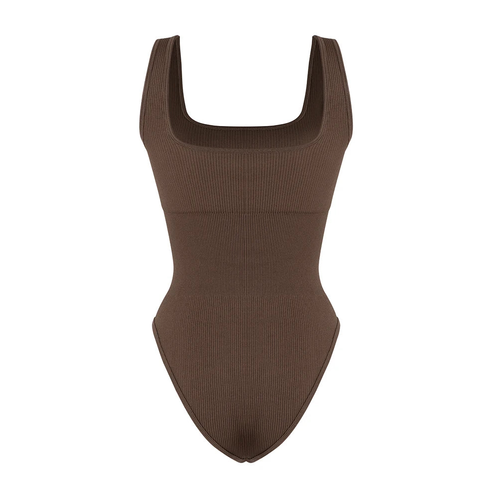 Sexy Ribbed Backless Bodysuit – Summer Sleeveless Romper with Streetwear Vibes, Perfect Shapewear for a Snatched Look