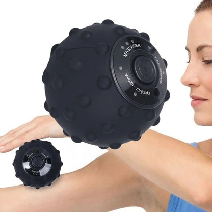 4-Speed Vibrating Massage Ball - Electric Fitness Ball Massager for Muscle and Fitness