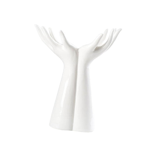 Nordic Ceramic Hand Vase – Creative Modern Flower Holder for Living Room, Office & Minimalist Home Décor Statement Piece