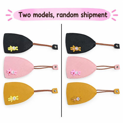Cute Cartoon Pull-out Key Case, Portable Leather Car Key Holder, Quick Pull Design Anti-Scratch Key Pouch, Kawaii Key Bag for Women Gift