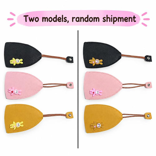 Cute Cartoon Pull-out Key Case, Portable Leather Car Key Holder, Quick Pull Design Anti-Scratch Key Pouch, Kawaii Key Bag for Women Gift