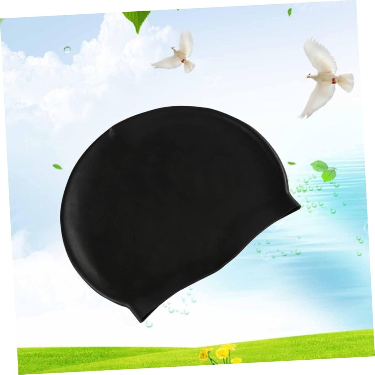 Stylish Stretch Nylon Swimming Cap – Elastic Turban-Style Swim Hat for Women, Girls & Long Hair Comfort in Pool or Spa