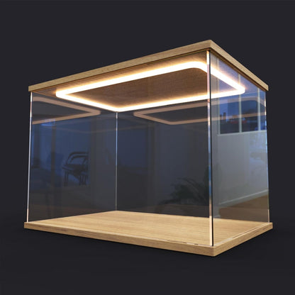 Acrylic Display Cabinet with LED Lights – Dustproof Storage Case for Action Figures, Car Models & Collectibles