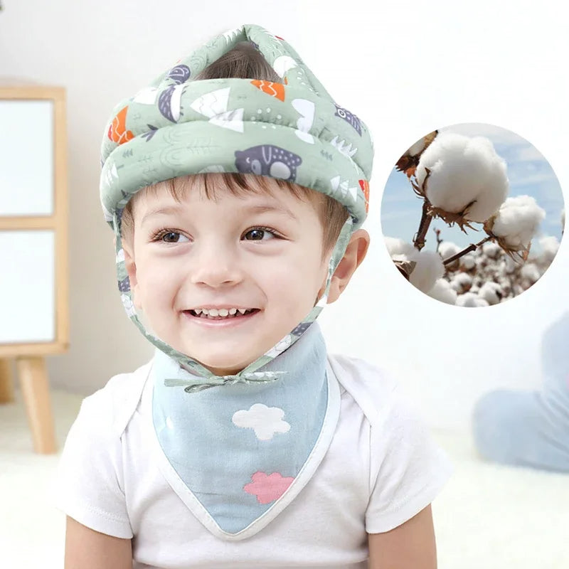 Baby Safety Helmet – Soft Adjustable Anti-Collision Protective Hat for Toddlers