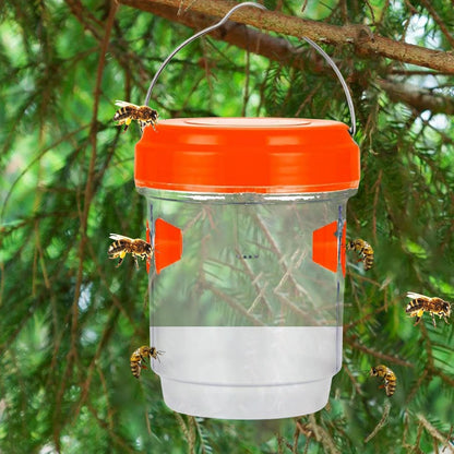 Clear Plastic Outdoor Insect Trap – Transparent Fruit Fly and Wasp Catcher with Lid for Easy Monitoring