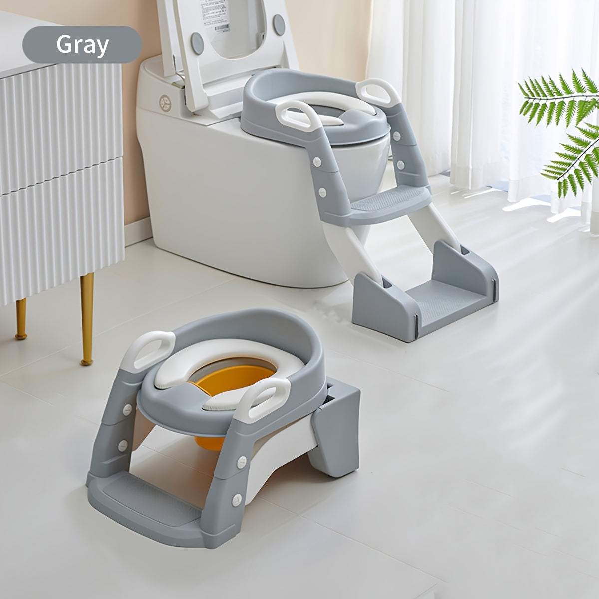 Adjustable Non-Slip Potty Training Seat –  Toilet Chair with Step Stool Ladder, Comfortable Handles, and Splash Guard for Safe and Stress-Free Toddler Toilet Training