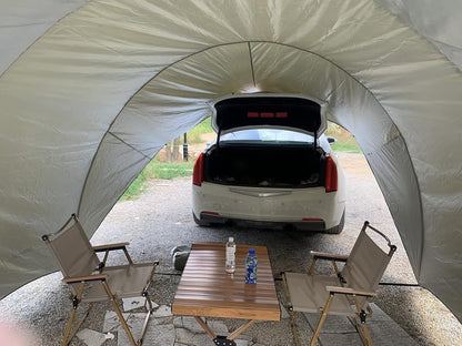Foldable Tunnel Canopy Tent – UV-Resistant Rainproof Outdoor Shade with Silver Coating for Camping, Beach, or Backyard Shelter