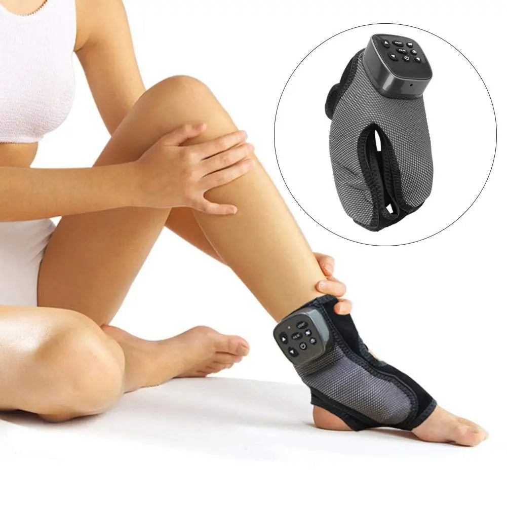 Air Compression Foot Ankle Massager – Vibration & Heat Therapy with Acupoint Stimulation for Heel, Toe & Leg Pain Relief