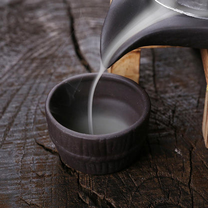 Handmade Ceramic Backflow Incense Burner – Waterfall Smoke Effect Feng Shui Holder for Living Room Aromatherapy