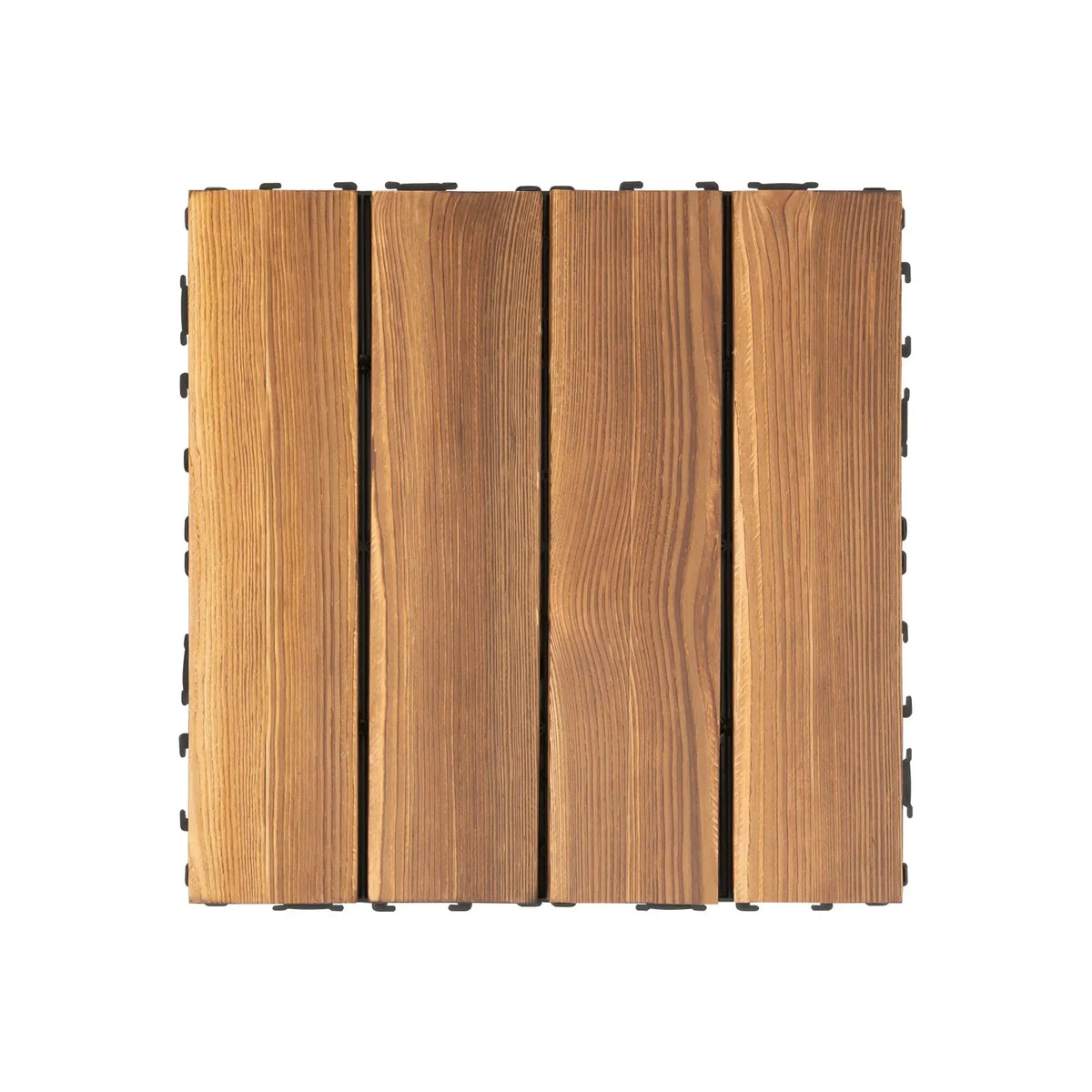 Interlocking Wood Flooring Tiles – 36-Pack 30x30cm DIY Floor Renovation System for Indoor/Outdoor Areas, Easy Click-Lock, Durable, Stylish Deck or Patio Upgrade