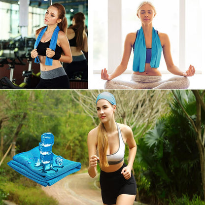 Instant Chill Cooling Towels – 5-Pack Sweat Towels for Neck & Face, Ideal for Gym, Running, Yoga & Outdoor Sports