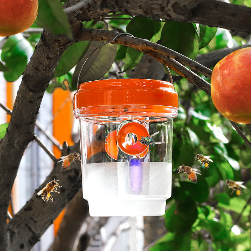 Clear Plastic Outdoor Insect Trap – Transparent Fruit Fly and Wasp Catcher with Lid for Easy Monitoring