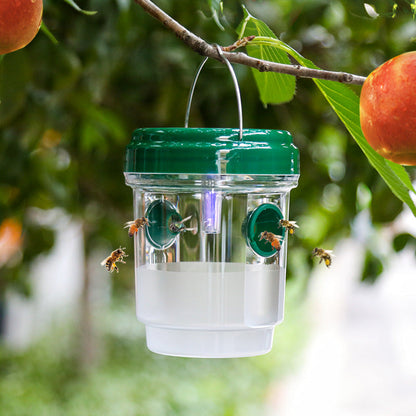 Clear Plastic Outdoor Insect Trap – Transparent Fruit Fly and Wasp Catcher with Lid for Easy Monitoring