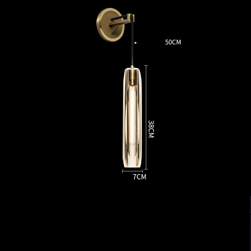 Crystal LED Wall Light – Elegant Water Droplet Design with Copper Finish, Nordic Wandlamp for Bedrooms, Living Rooms, Bathrooms, and Beside Mirrors