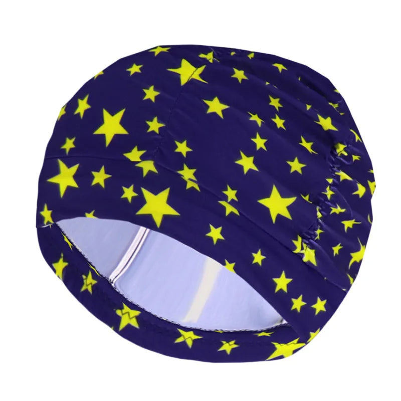 Stylish Stretch Nylon Swimming Cap – Elastic Turban-Style Swim Hat for Women, Girls & Long Hair Comfort in Pool or Spa