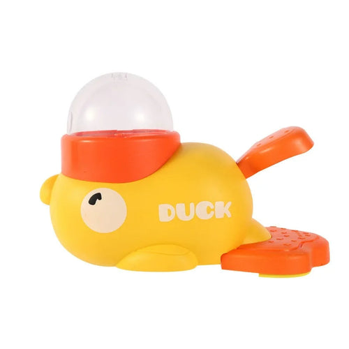 Interactive Duck Shaped Dog Toy – Manual Push-toy with Counting Feature, Durable Educational Plastic for Smart Pet Playtime Fun