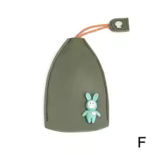 Cute Cartoon Pull-out Key Case, Portable Leather Car Key Holder, Quick Pull Design Anti-Scratch Key Pouch, Kawaii Key Bag for Women Gift