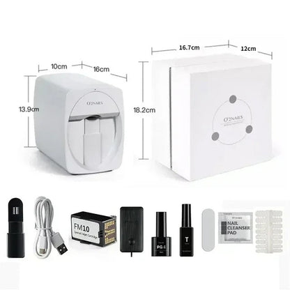 Smart Nail Printer – 3D Portable WiFi DIY Nail Art Machine, 2400DPI High-Resolution Design for Home or Professional Nail Salon Use
