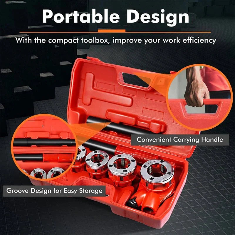 Ratchet Pipe Threader Kit - Pipe Threading Tool