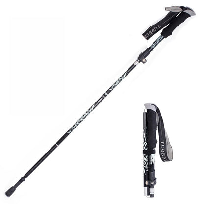 Five Section Telescopic Trekking Pole – Lightweight Walking Stick for Hiking, Camping, Nordic Fitness, or Elderly Outdoor Adventures