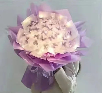 DIY Handmade Butterfly Bouquet – Romantic Artificial Flower Gift Bag for Proposals, Birthdays, Weddings, or Thoughtful Surprise Moments