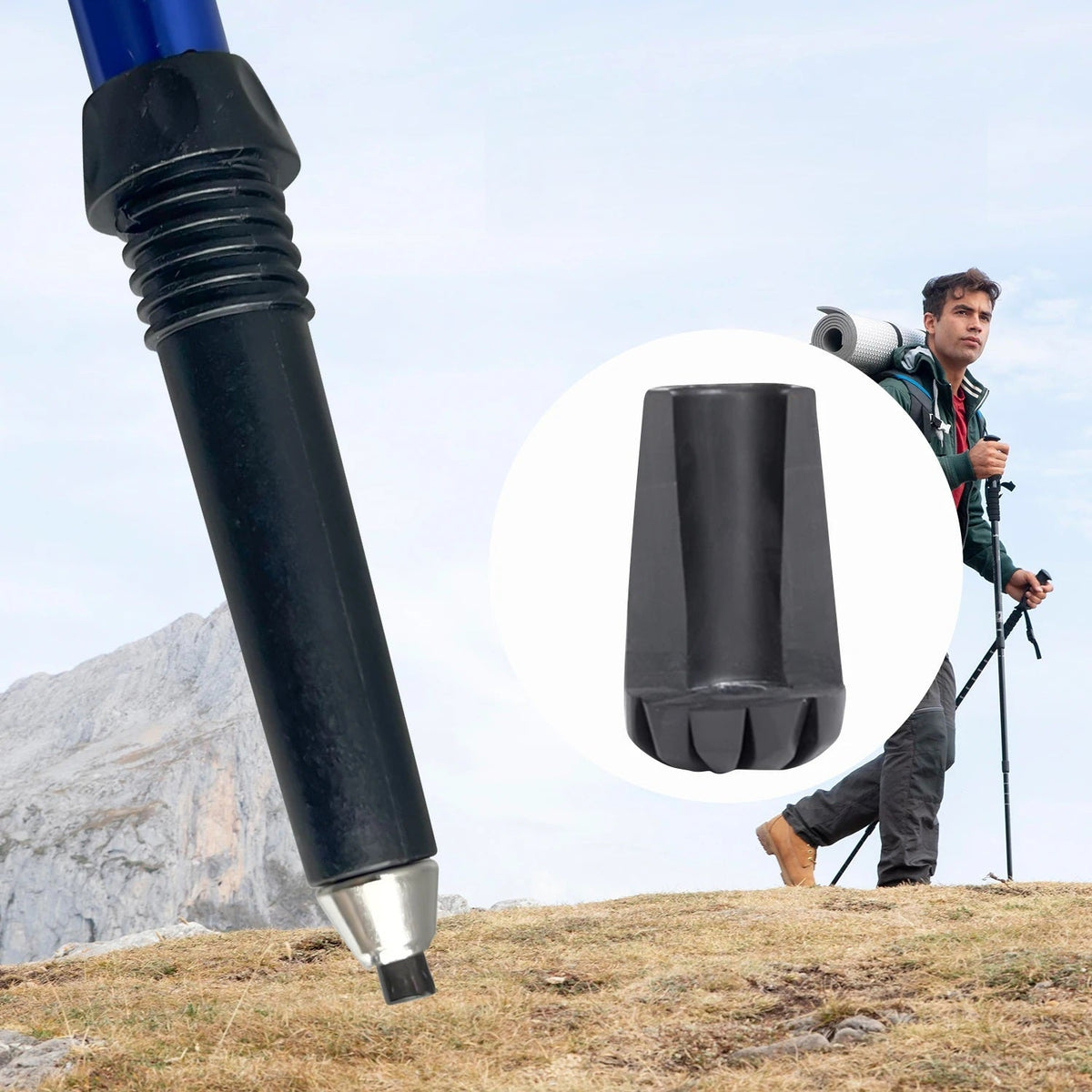 Five Section Telescopic Trekking Pole – Lightweight Walking Stick for Hiking, Camping, Nordic Fitness, or Elderly Outdoor Adventures