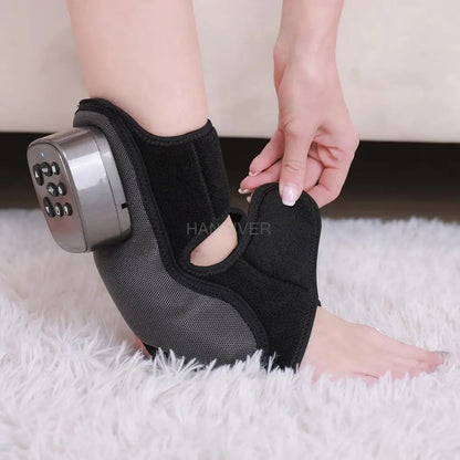 Air Compression Foot Ankle Massager – Vibration & Heat Therapy with Acupoint Stimulation for Heel, Toe & Leg Pain Relief